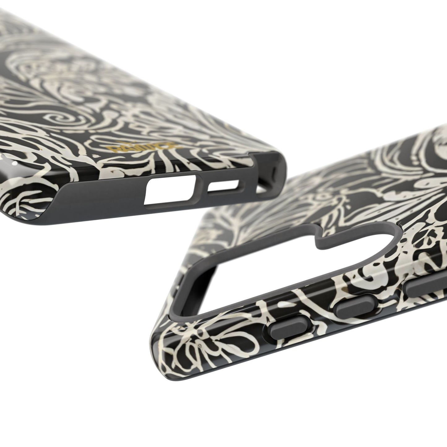 Funda resistente con diseño de hoja y brillo para Samsung Galaxy