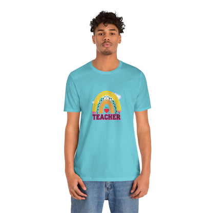 Rainbow Pencil Teacher Graphic T- Shirt