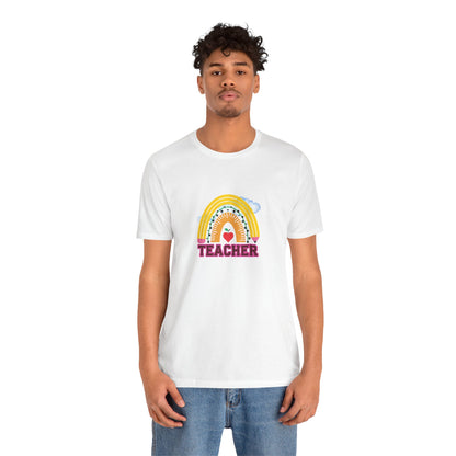 Rainbow Pencil Teacher Graphic T- Shirt
