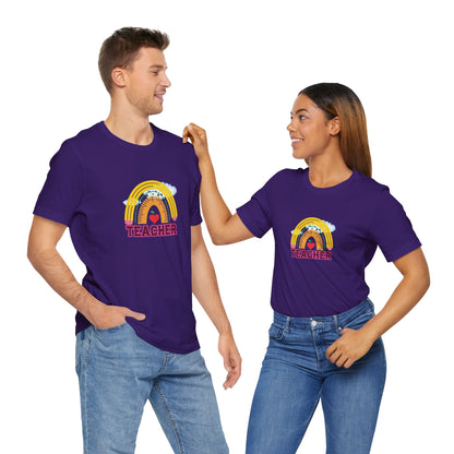 Rainbow Pencil Teacher Graphic T- Shirt
