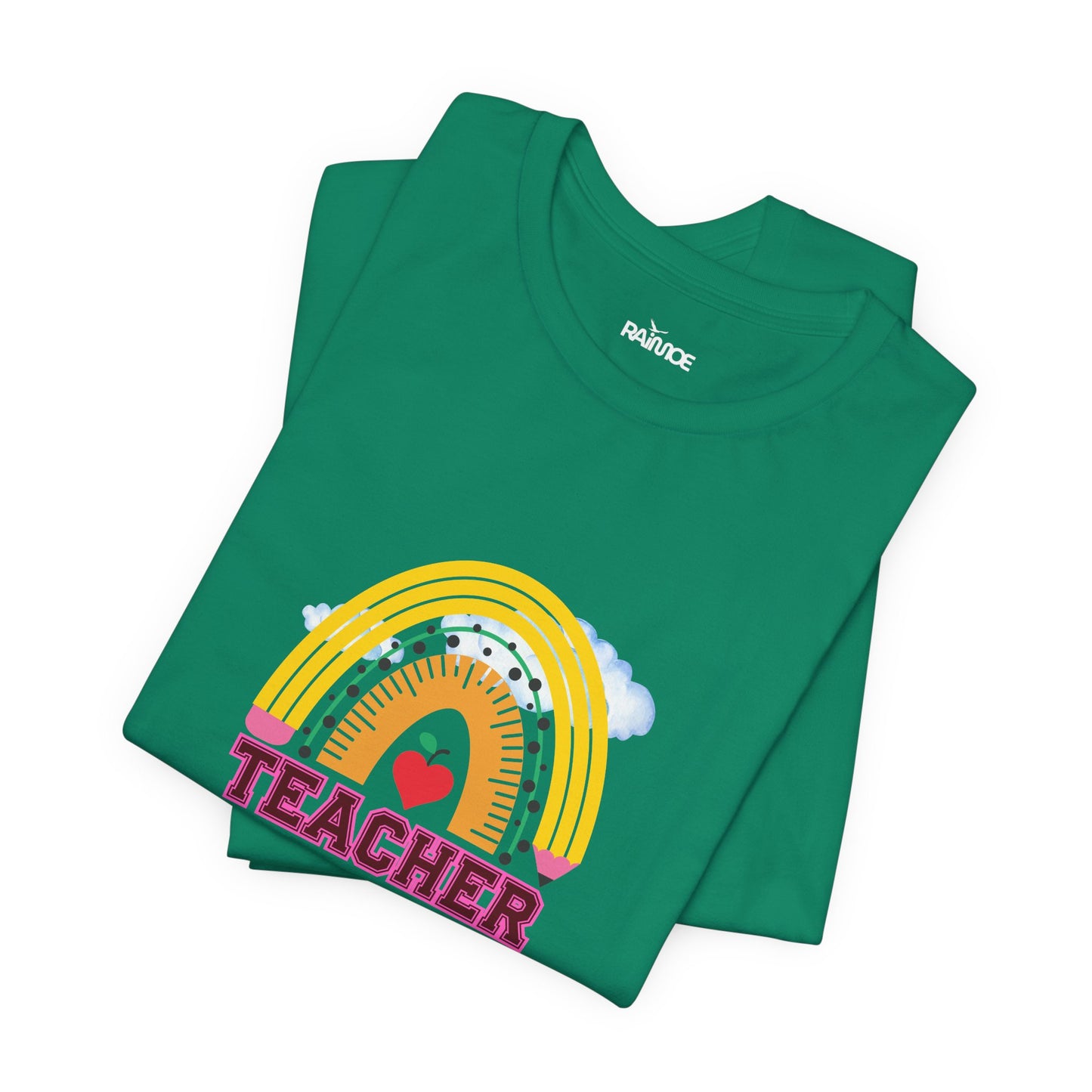 Rainbow Pencil Teacher Graphic T- Shirt