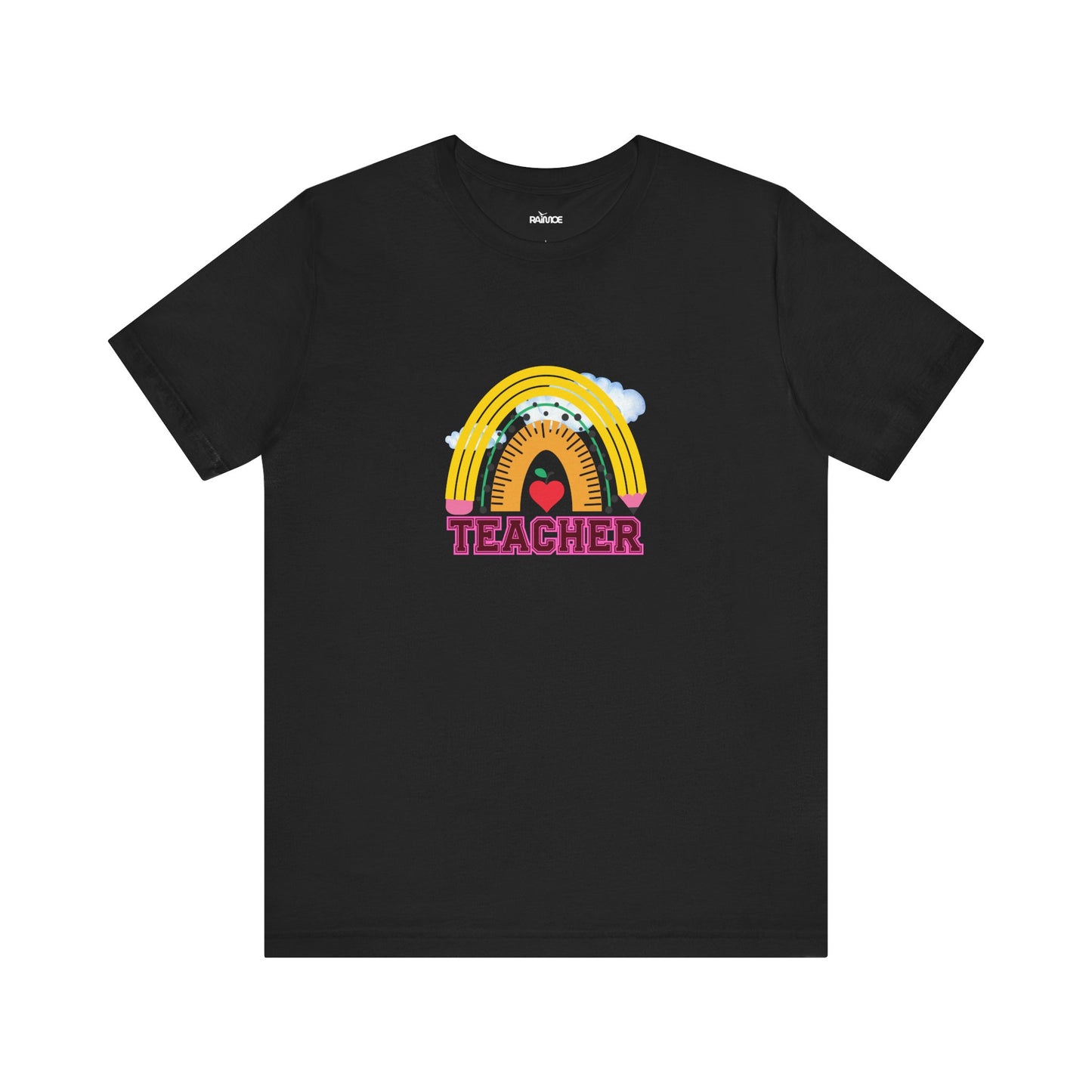 Rainbow Pencil Teacher Graphic T- Shirt