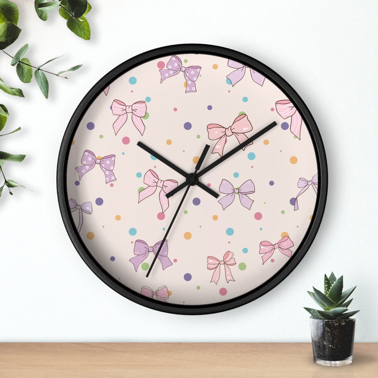Playful Bow Wall Clock