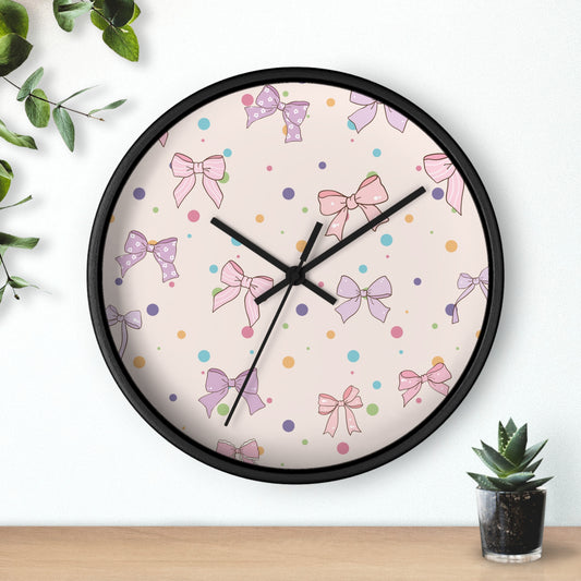 Playful Bow Wall Clock