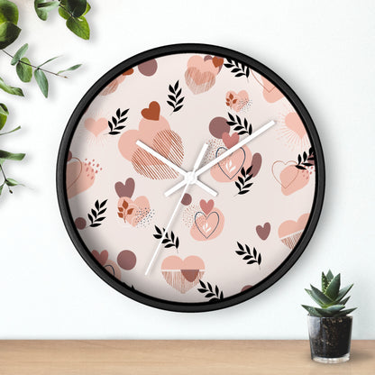 Romantic Heart Pattern Wall Clock