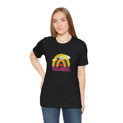 Rainbow Pencil Teacher Graphic T- Shirt