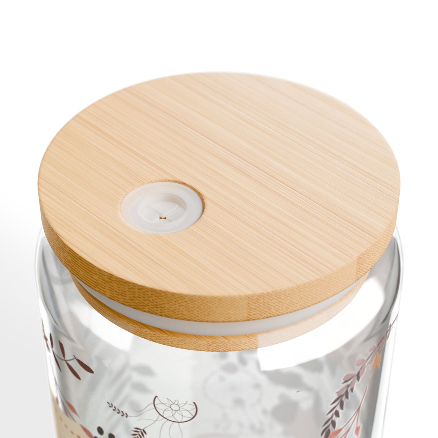 Believe Sipper Glass Cup with Lid - 16oz