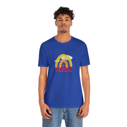 Rainbow Pencil Teacher Graphic T- Shirt