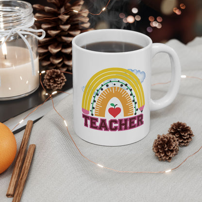 Rainbow Pencil Teacher Mug