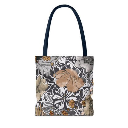Bolsa de mano rústica con flores