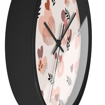 Romantic Heart Pattern Wall Clock