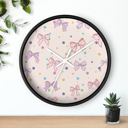 Playful Bow Wall Clock