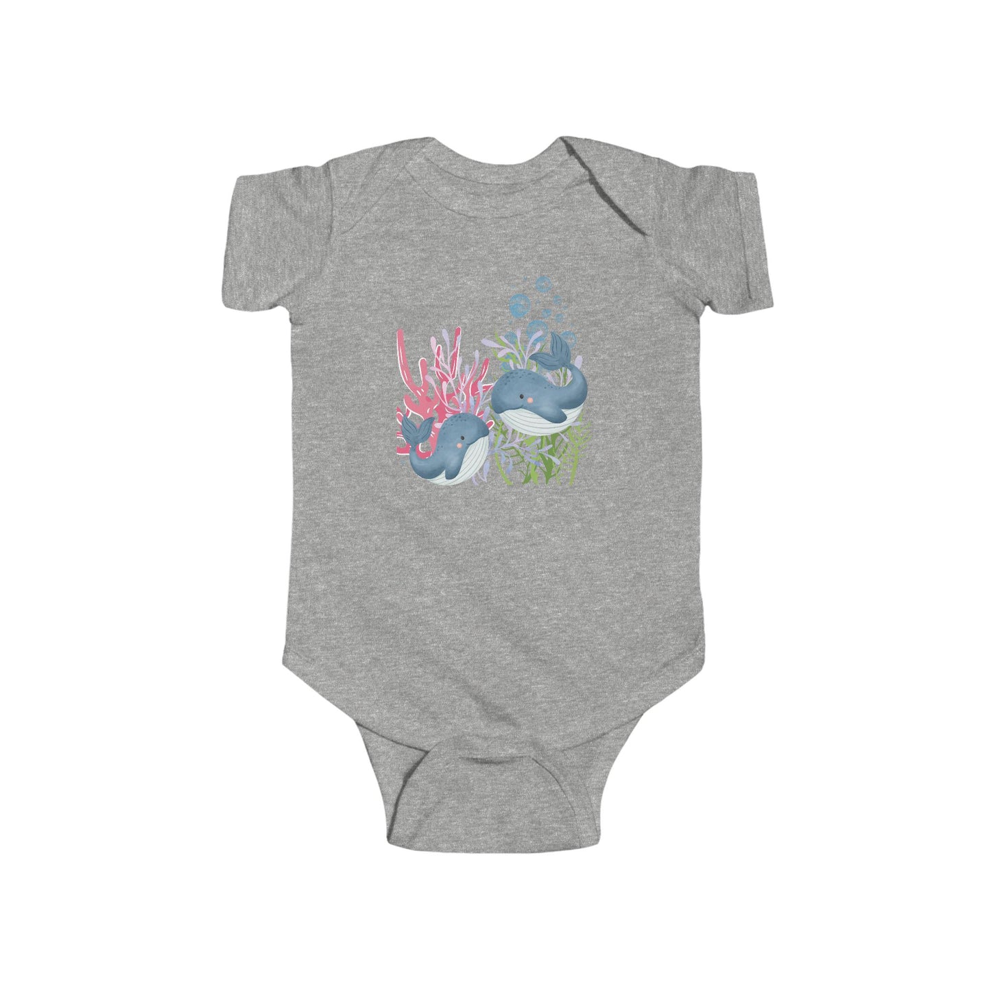 Playful Whales Short-Sleeve Bodysuit