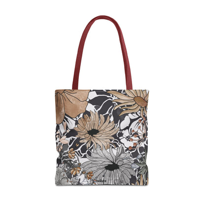 Bolsa de mano rústica con flores