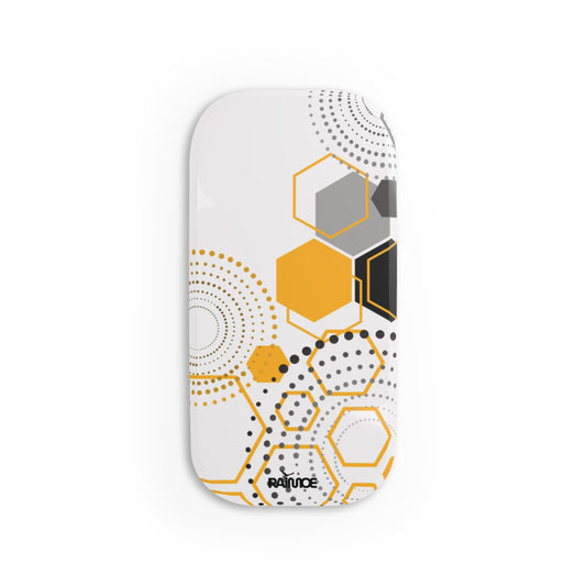 Agarre de clic para teléfono hexagonal blanco