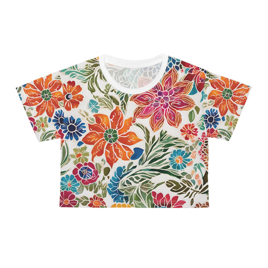 春のレディースクロップTシャツ