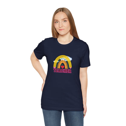 Rainbow Pencil Teacher Graphic T- Shirt