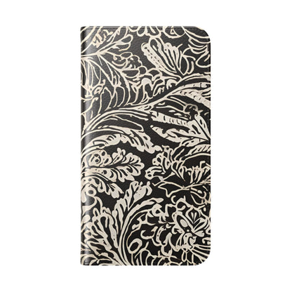 Funda con tapa para iPhone con diseño de hoja