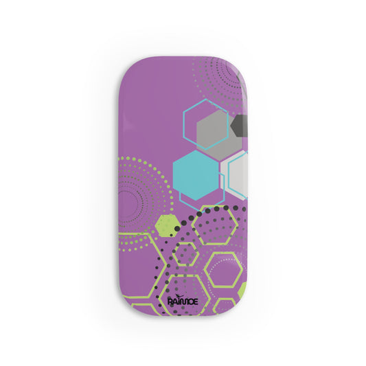 Agarre de clic para teléfono hexagonal morado
