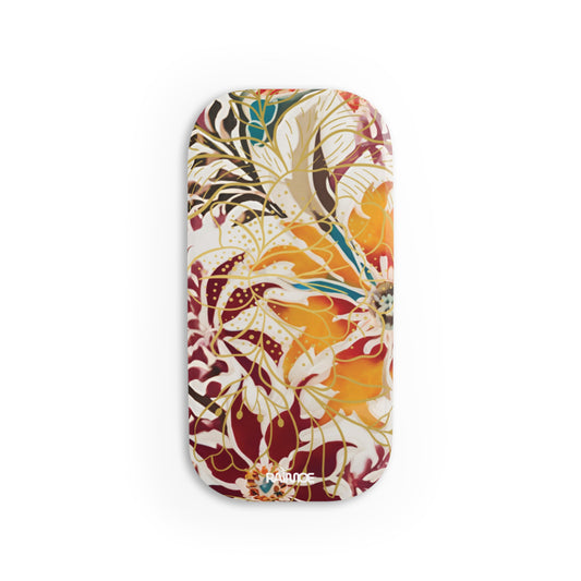 Auburn Floral Phone Click-On Grip