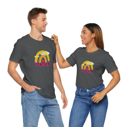 Rainbow Pencil Teacher Graphic T- Shirt