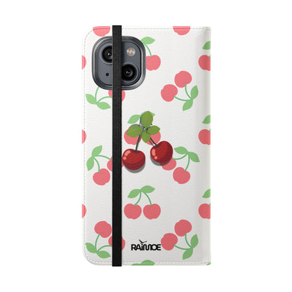 Funda con tapa para iPhone Red Cherry