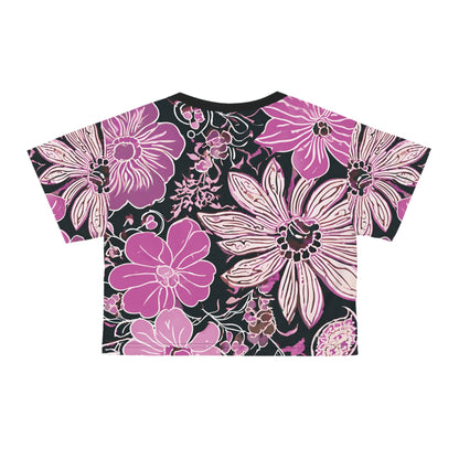 Camiseta corta índigo para mujer