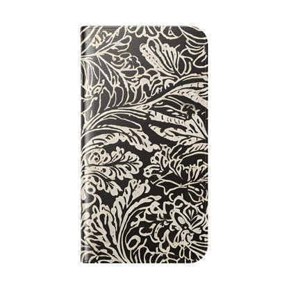Funda con tapa para iPhone con diseño de hoja