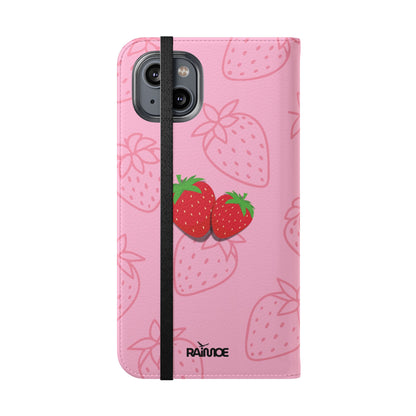 Fresa jugosa - Funda abatible para iPhone