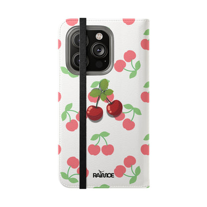 Funda con tapa para iPhone Red Cherry