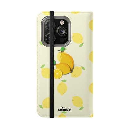 Funda con tapa para iPhone "Locura de limón"