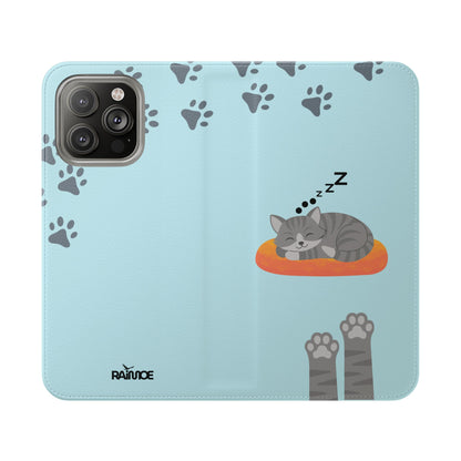 Snoozy Kitty - Funda con tapa para iPhone