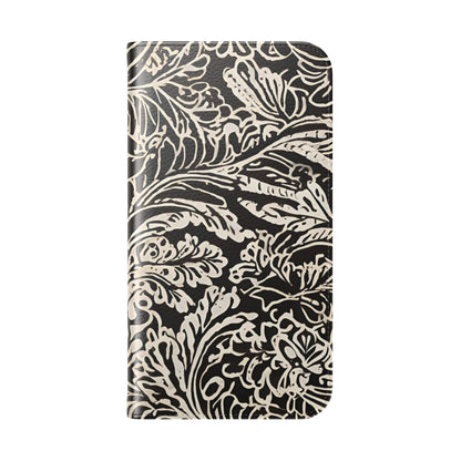 Funda con tapa para iPhone con diseño de hoja