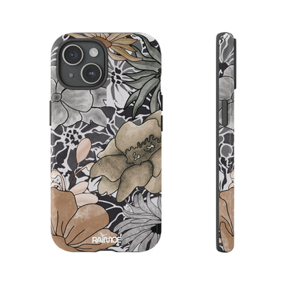 ラスティックフローラル - iPhone タフケース (光沢)