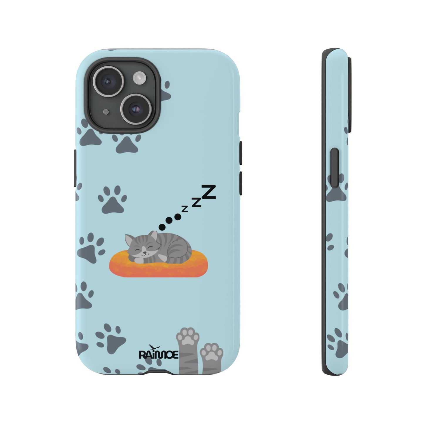 Snoozy Kitty - Funda resistente para iPhone (brillante)