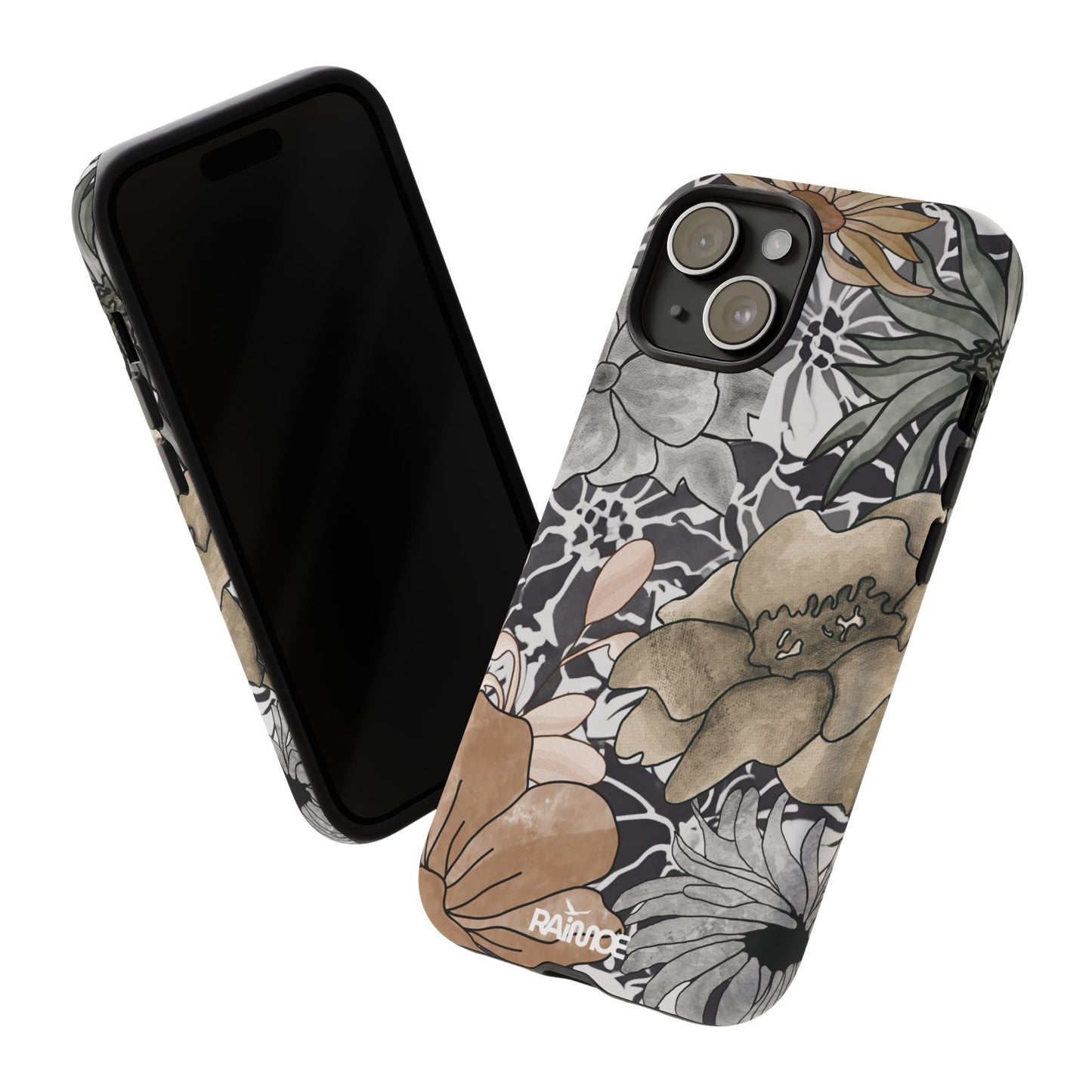 Funda rígida para iPhone (mate) con diseño floral rústico