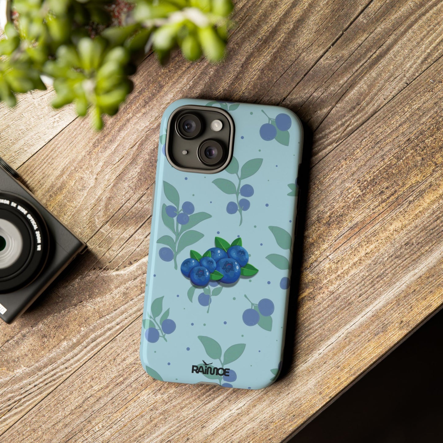 ブルーベリーバースト - iPhone タフケース (光沢)
