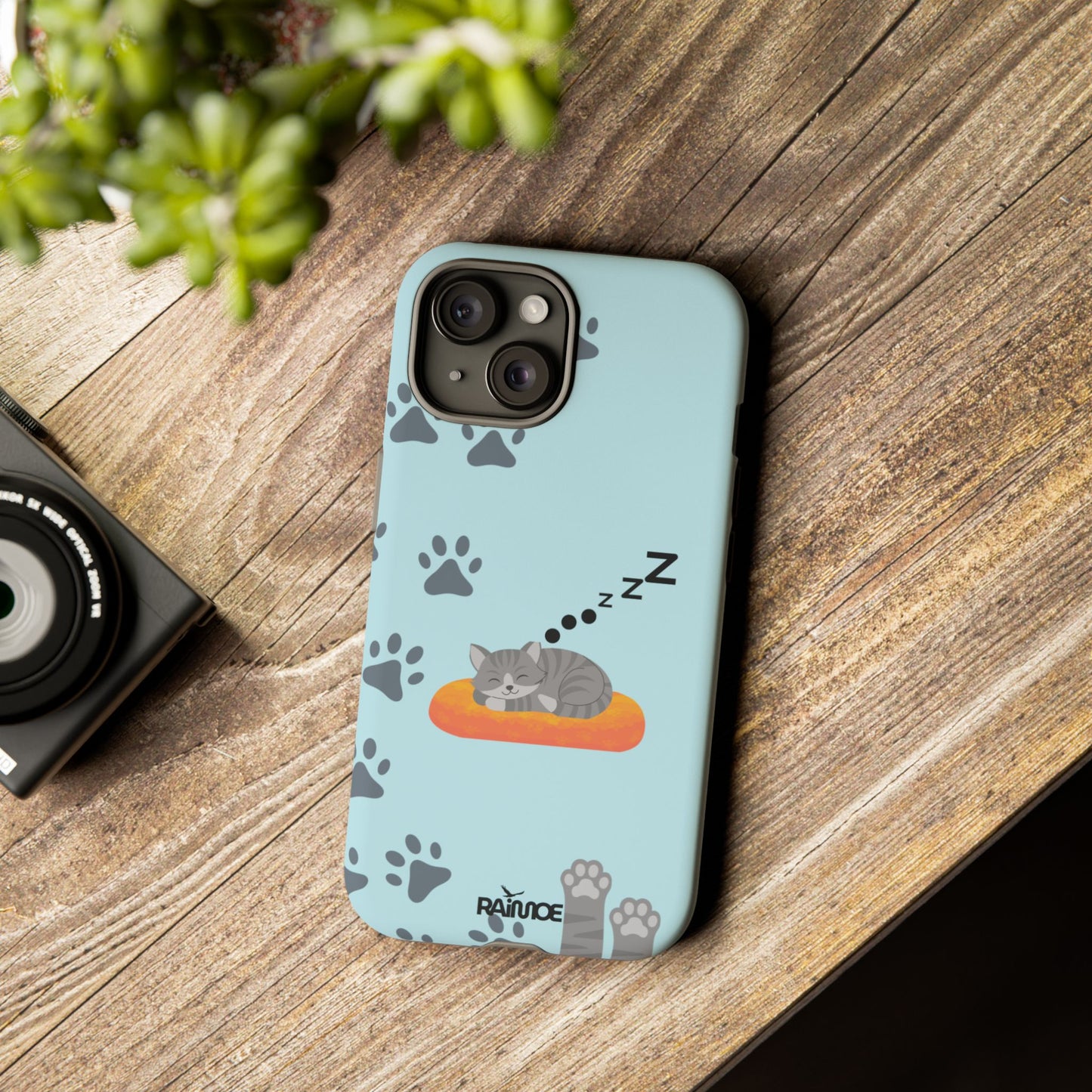 Snoozy Kitty - Funda resistente para iPhone (mate)