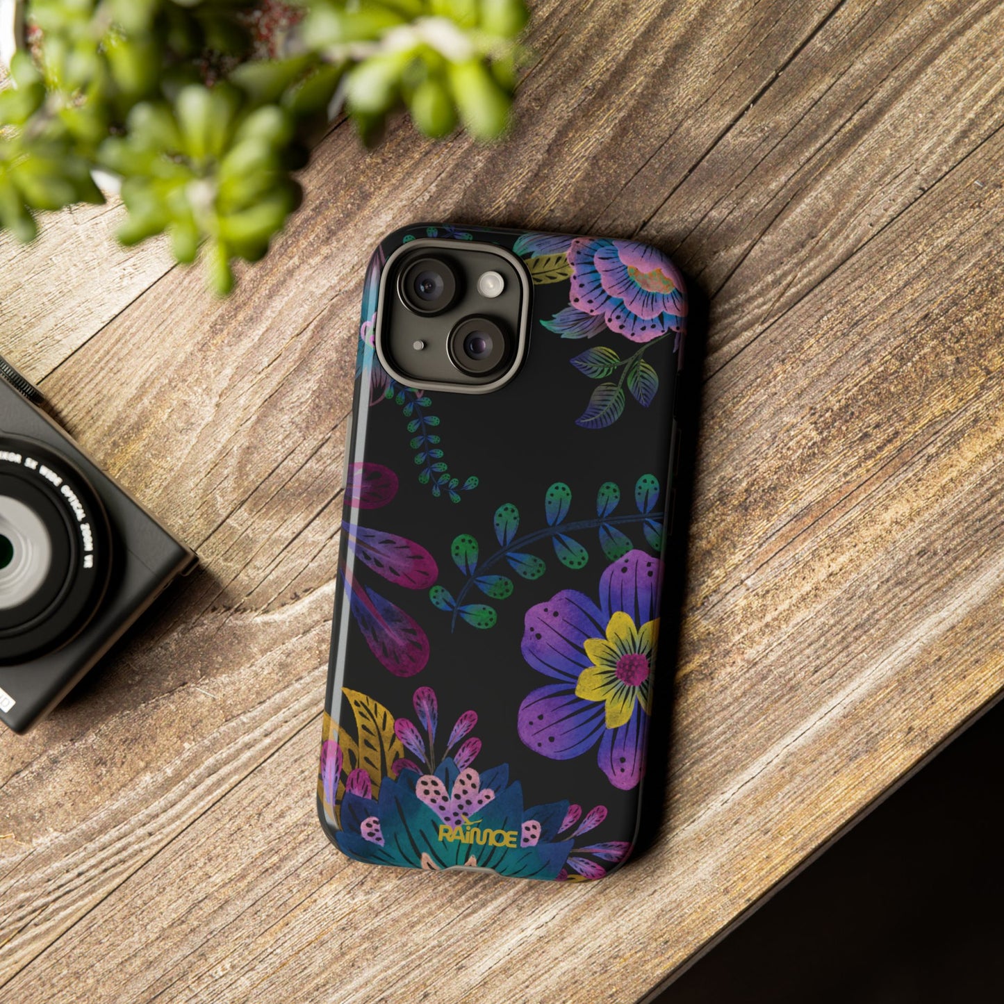 Funda resistente para iPhone (brillante) Purple Lumina