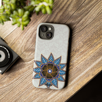 Funda resistente para iPhone (brillante) Blue Bloom