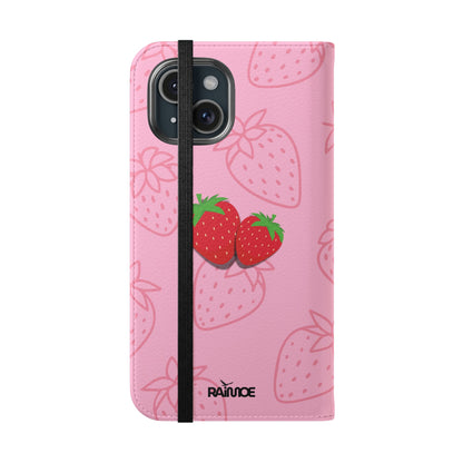 Fresa jugosa - Funda abatible para iPhone