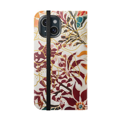 Auburn Floral - Funda abatible para iPhone