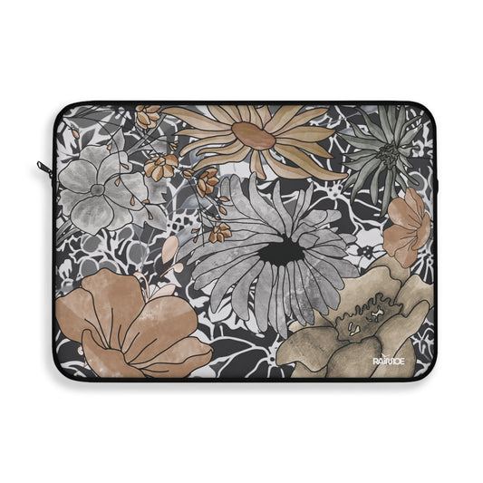 Funda para portátil con diseño floral rústico