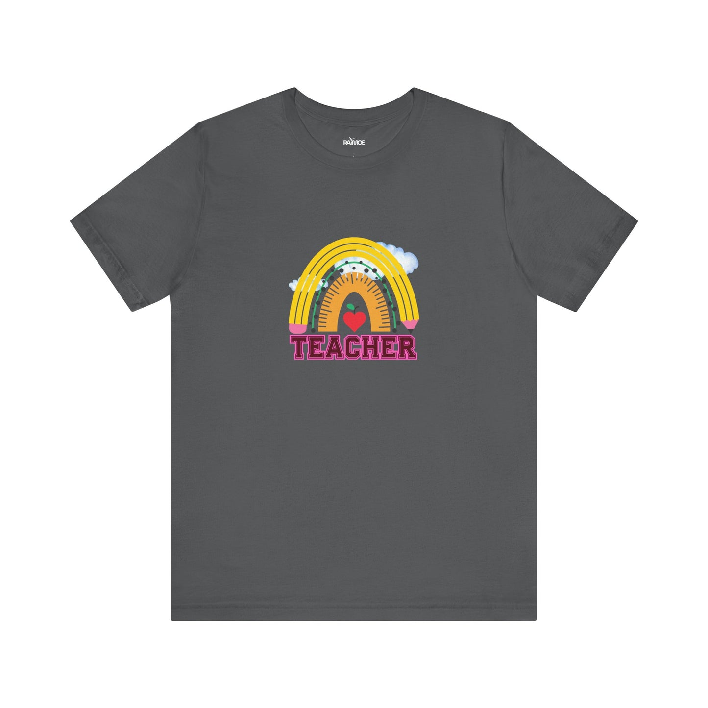 Rainbow Pencil Teacher Graphic T- Shirt