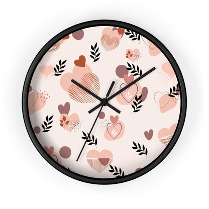 Romantic Heart Pattern Wall Clock