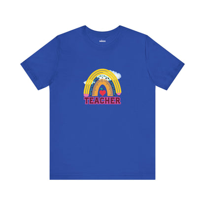 Rainbow Pencil Teacher Graphic T- Shirt
