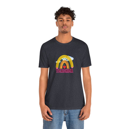 Rainbow Pencil Teacher Graphic T- Shirt