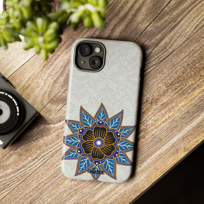 Funda resistente para iPhone (brillante) Blue Bloom