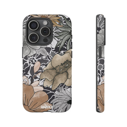 Funda rígida para iPhone (mate) con diseño floral rústico