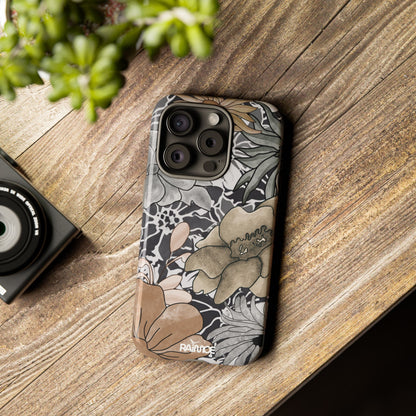 ラスティックフローラル - iPhone タフケース (光沢)
